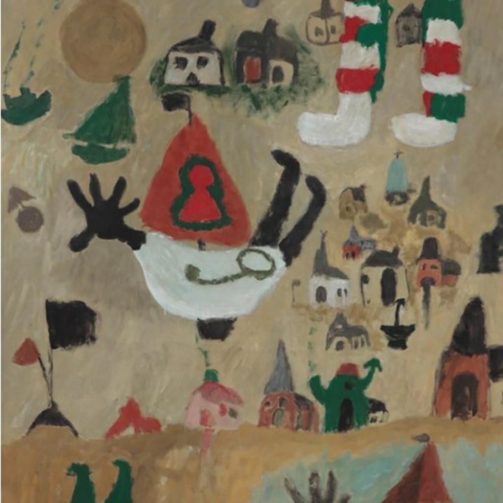 Eugène Brands, Promenade in the Village, 1951, verblijfplaats onbekend