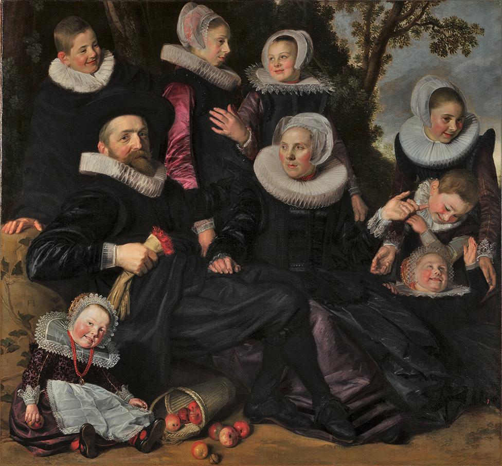 Frans Hals, Gerrit Bleker en Salomon de Bray, Portret van de familie Van Campen